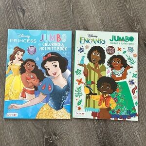 Disney Princess and Encanto Jumbo Coloring Books - Blue and Yellow